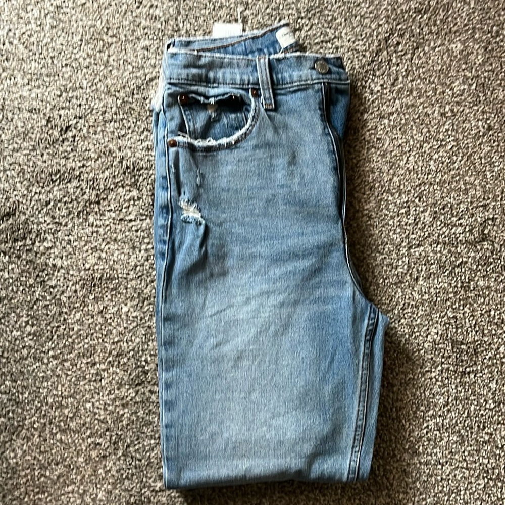 Abercrombie & Fitch The Ankle Straight Ultra High Rise Curve Love Jeans